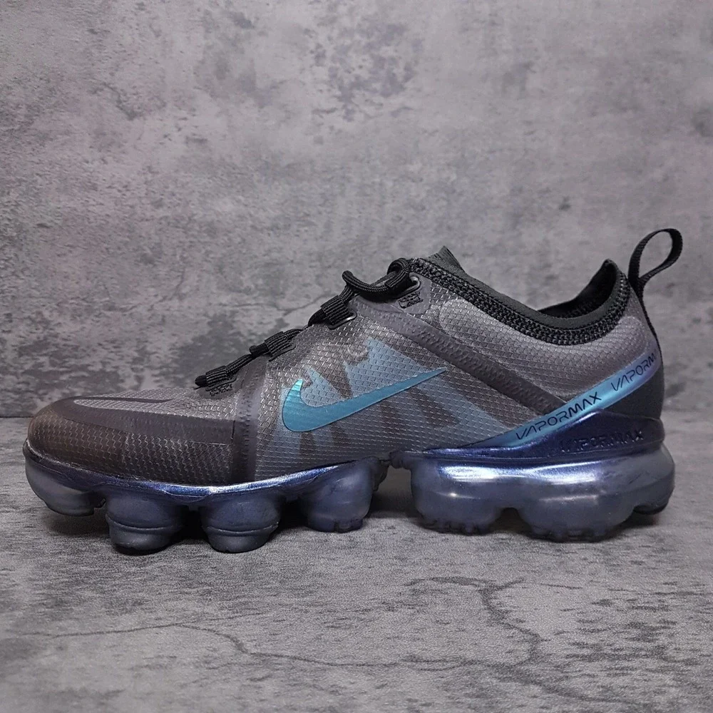 NIKE Air Vapormax 2019 Throwback Future Shoes GS Kids 7Y Womens‎ 8.5 Grey Blue